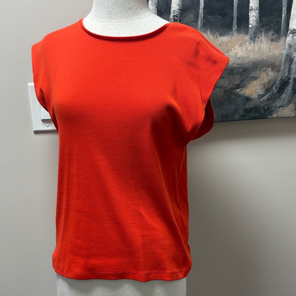 NWT Zara Bright Orange Women's cotton Tee